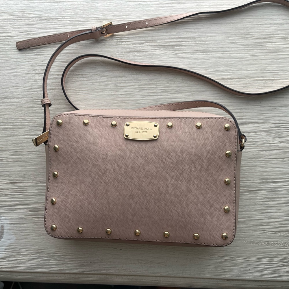 Michael Kors Crossbody with gold studs